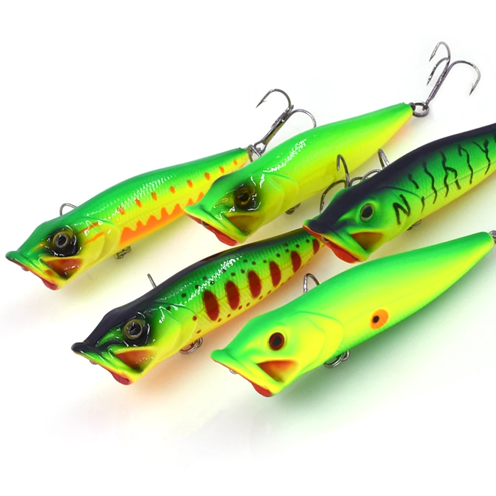 

8.8cm 12.6g Popper Fishing Lures Topwater Floating Wobbler Saltwater Artificial Hard Bait
