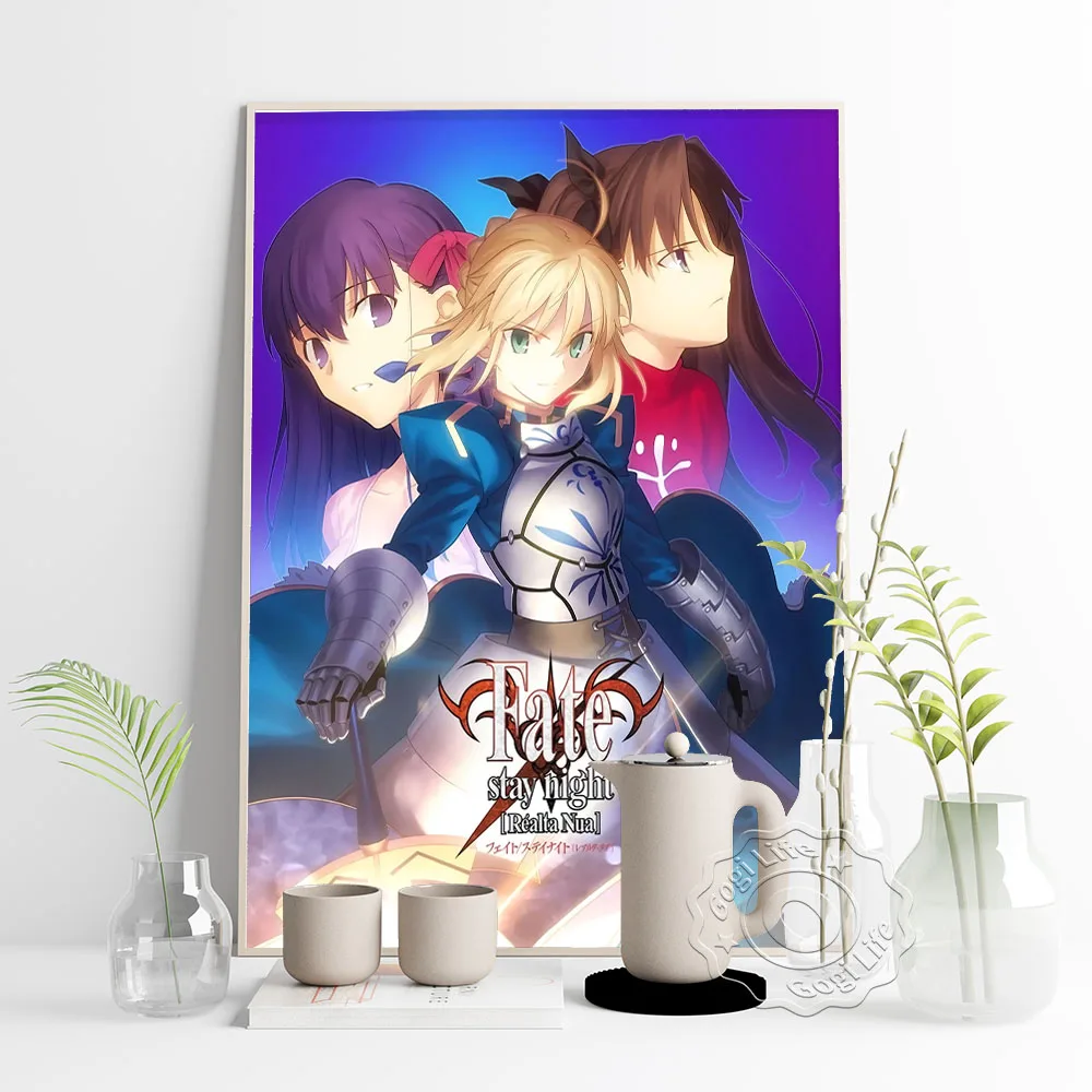 Japanese Anime Game Fate Stay Nigh Canvas Painting Poster, Fan Collection  Gift, Game Subject Wall Decor