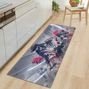 

Halloween Skull Kitchen Mat for Floor Entrance Doormat Home Bedroom Hallway Long Carpet Bathroom Anti-Slip Absorbent Rug