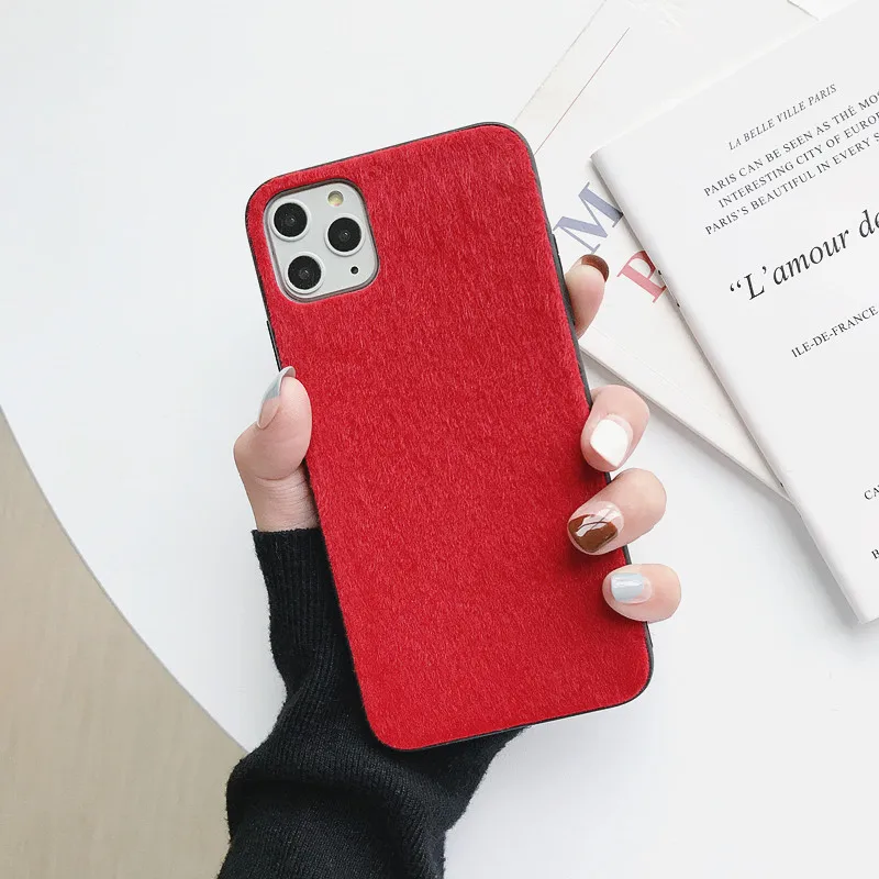 Красный Мода норки плюшевый чехол для samsung Galaxy S10 S9 S8 плюс S7 Edge Note 10 Pro 9 Mate 8 крышка для A10 A20 A30 A40 A50 A60 A70 A80 A750 - Цвет: Красный
