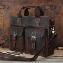 Специальное предложение ручной работы Crazy Horse кожаный винтажный портфель 1" Сумка для ноутбука ретро натуральная кожа мужские сумки