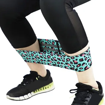 

Yoga Resistance Band Elastic Anti-slip Leopard Printed Exercise Band for Leg Hip Training HB88