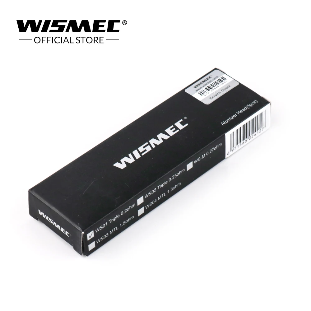 [Официальный магазин] 10 шт. Wismec WS01 0. 2 Ом/WS02 25 Ом/WS03 1. 5 Ом/WS04 1.3ом головка/WS M 0.27ом для