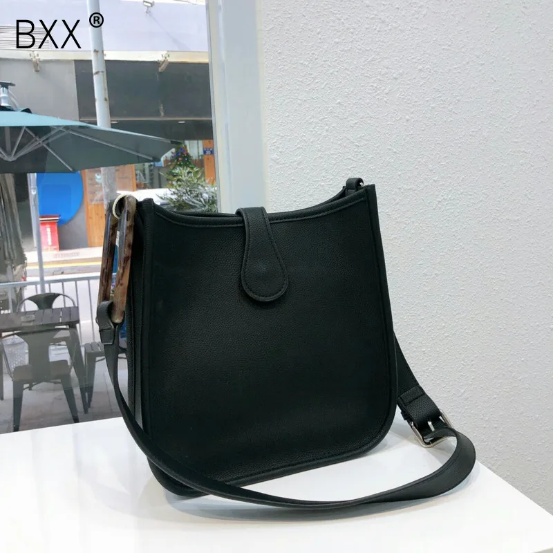 

[BXX] PU Leather Crossbody Bags For Women 2020 Spring New Solid Color Shoulder Messenger Bag Female Handbags and Purses HK243