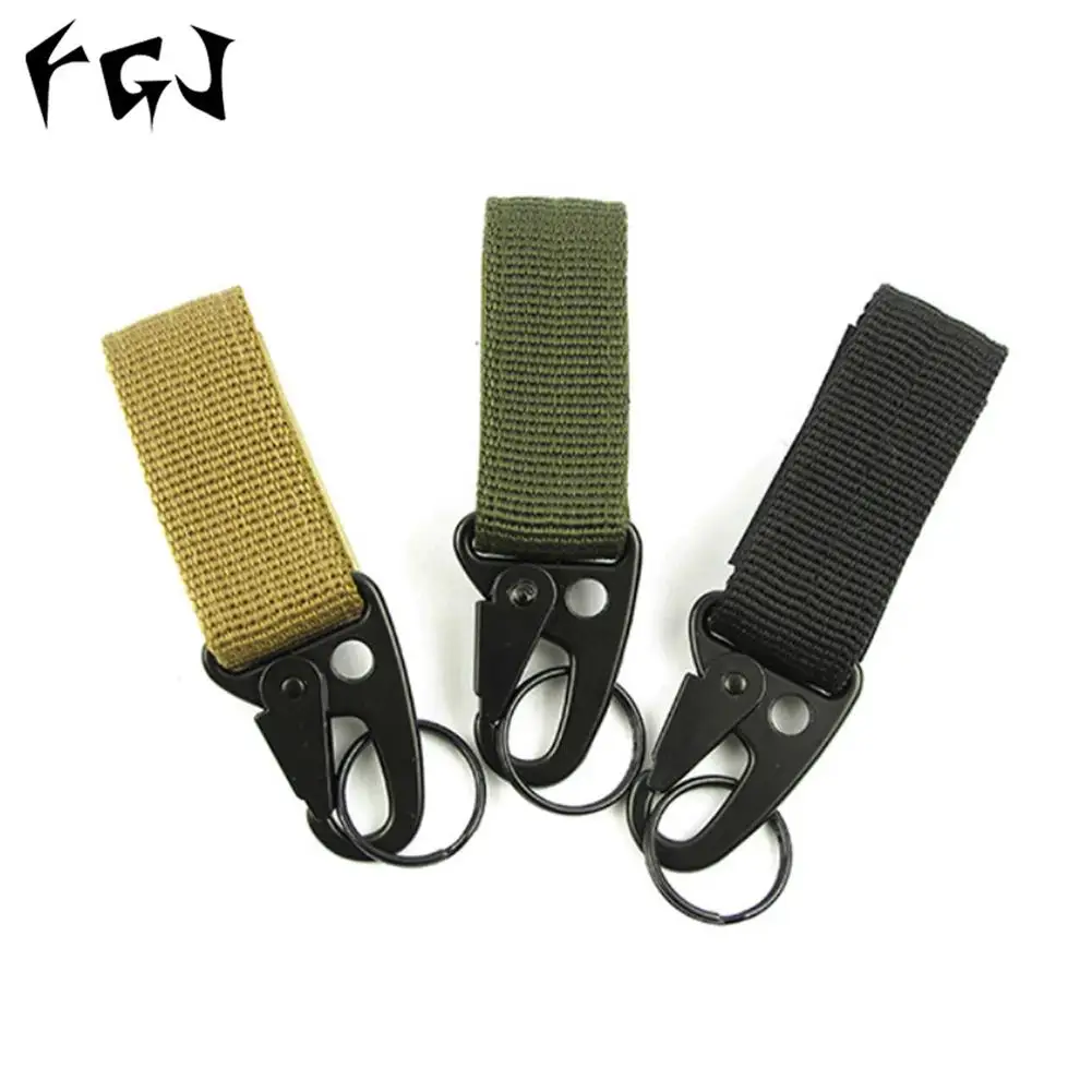 

HiMISS Multifunction Fashion Key Chain Key Ring Clip Buckle Holder Outdoor Nylon Webbing Hang Buckle Military