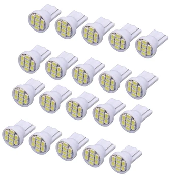 

20 Pieces Repalcement Mini T10-1206-8SMD Car Interior Gauge Dashboard Lights