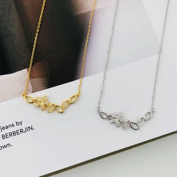 

Far to the Vatican in S925 Sterling Silver Necklace Ins2020 Cross Border New Style Simple Flowers Necklace Female Non-mainstream