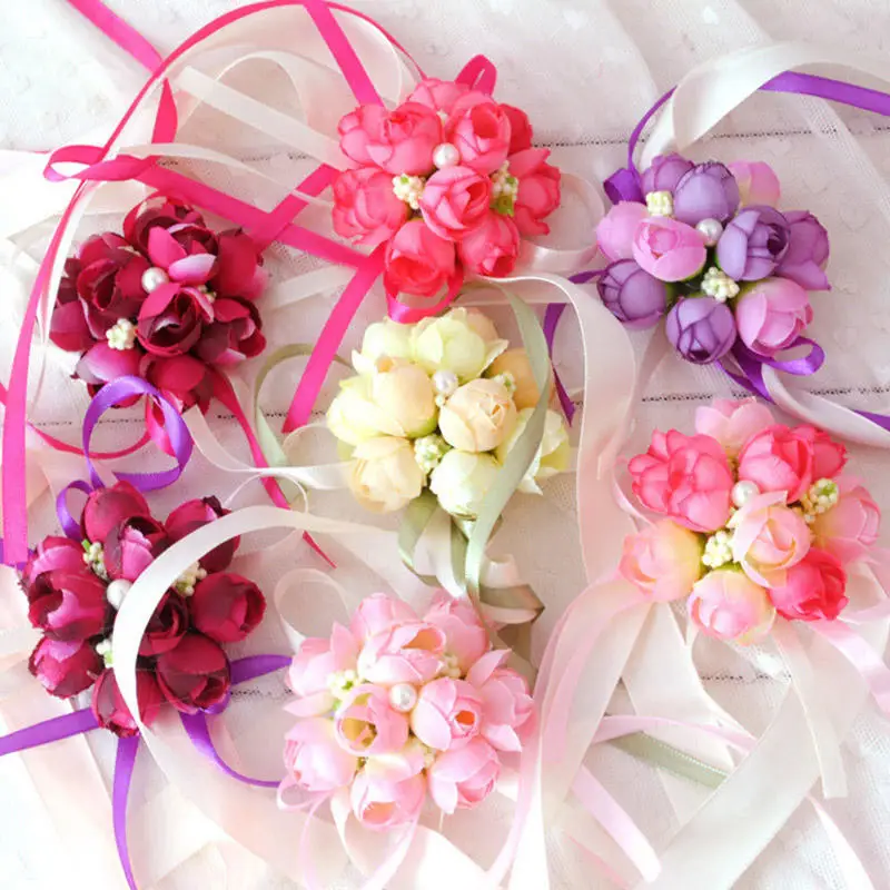 

2020 Wrist Flower Bride Wedding Prom Crystal Ornament Decoration Bridesmaid Dress