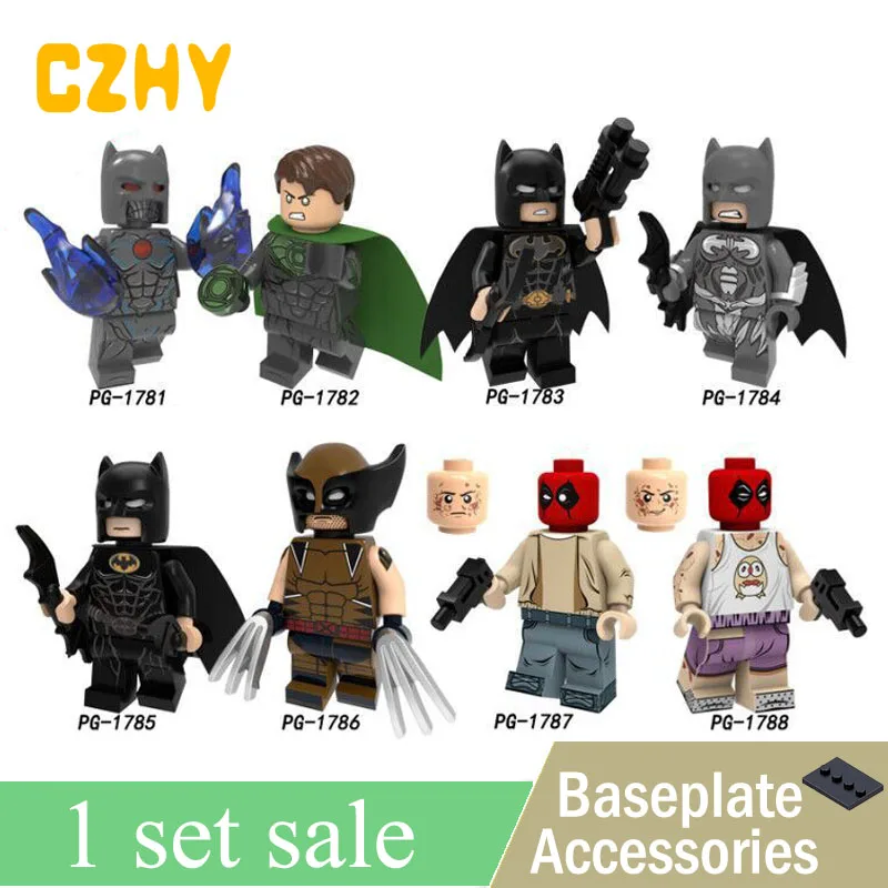 

Building Blocks Super Heroes Bricks Robokill Green Lantern Batman Wolverine Deadpool For Children Collection Toys PG8204