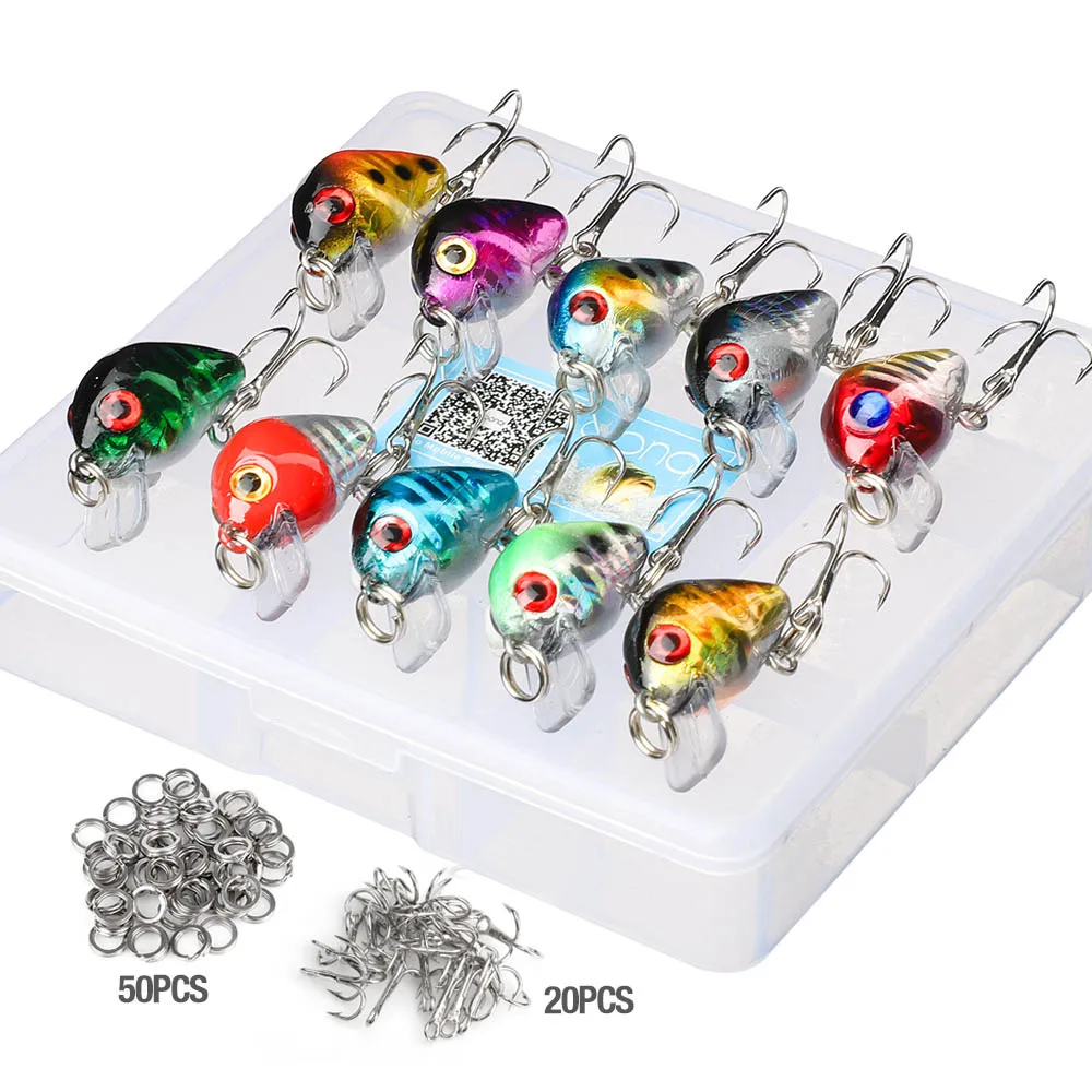 DONQL 10Pcsset Minnow Crank Fishing Lures Artificial Lifelike Plastic Hard Bait Wobblers Topwater Crankbaits Fishing Lure Kit微信图片_20190630112427 (2)