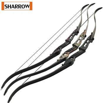 

3 colors Archery 56 inch Camo TakedownRecurve Bow Longbow Kit Bow Arrow Rest Right Hand Outdoor Hunting Shooting
