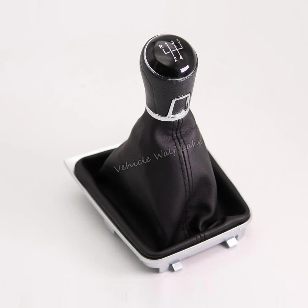 For VW Golf 7 A7 MK7 GTI GTD 2013 2014 2015 2016 2017 2018 Car 5 /6  Speed Gear Stick Level Shift Knob With Leather Boot