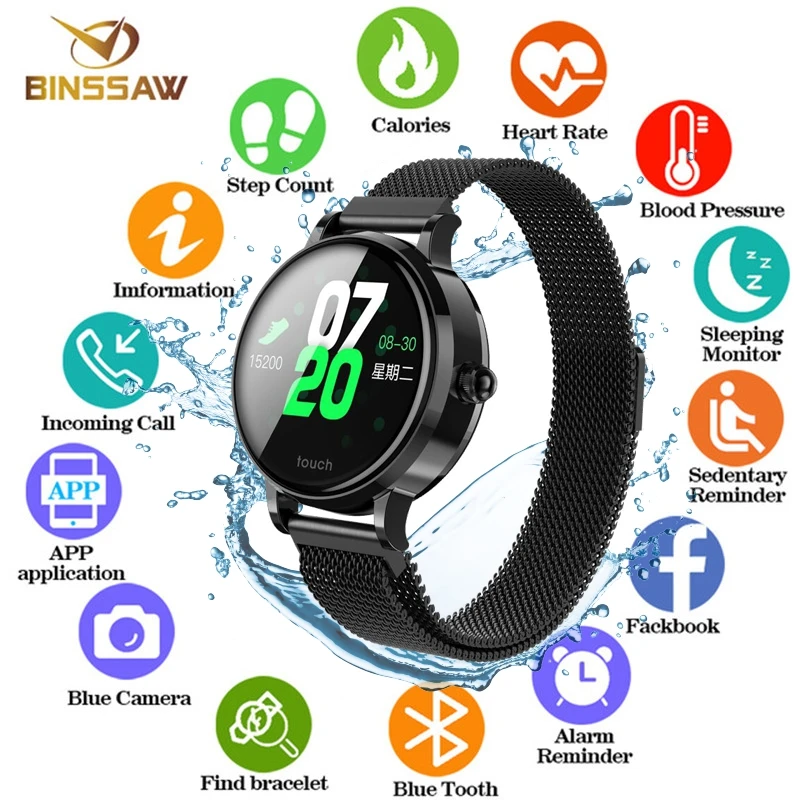 

NEW Smart BINSSAW 2020 Bracelet Band With Heart rate Monitor ECG Blood Pressure IP68 Fitness Tracker Wrisatband Smart Watch+BOX