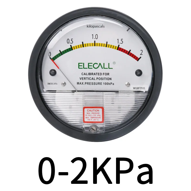 ELECALL EM2000 30PA-30KPA микро дифференциальный манометр, высокоточный 1/" NPT измеритель давления воздуха, барометр - Цвет: Синий