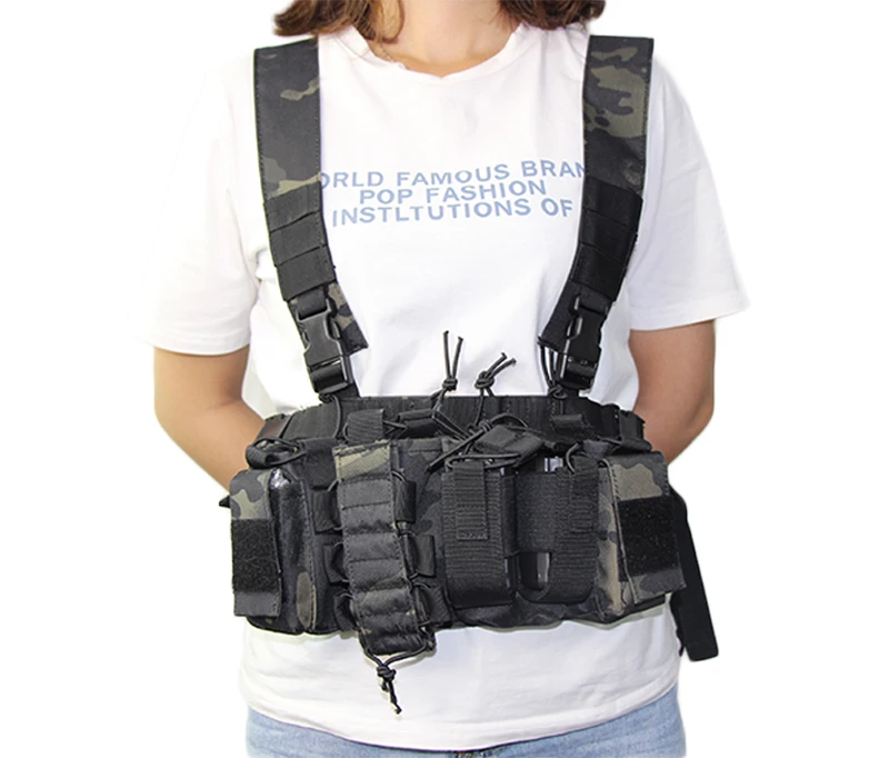 Military Molle Vest Airsoft Paintball Carrier Strike Vest Tactical Hunting Outdoor Chaleco Chest Rig Pack Pouch Heavy Duty Vest