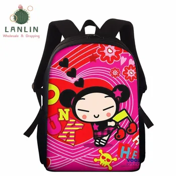

LANLIN Kawaii Pucca Doll Pattern Schoolbag For Girls 2020 Children's Backpack Kids Daily Book Bagpack School Supplies Mochilas