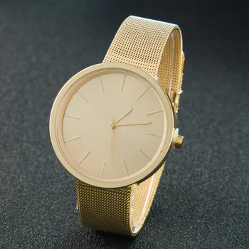 

2019 Fashion Rose Gold Mesh Belt Women Watch Casual men's bussiness quartz-watch stainless steel clock relogio femini Montre