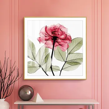 

needlework,DIY cross stitch set for embroidery kit,red rose peony flower printed pattern cross stitch handwork wedding gift