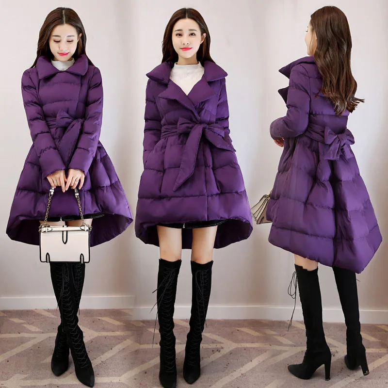 

Korean-style down Feather Cotton-padded Jacket Women's 2018 Autumn & Winter New Style Cotton Clothes Women's Mid-length Cotton C