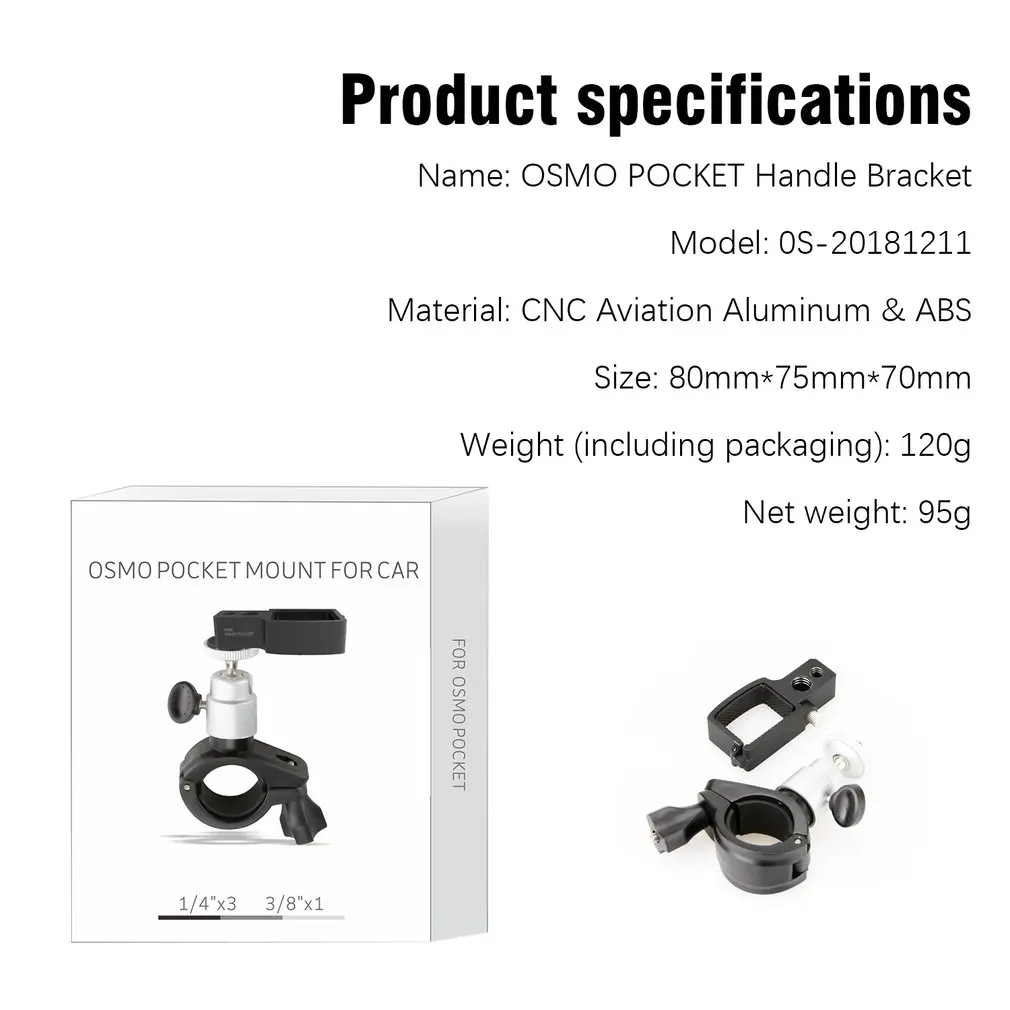 Motor Bike Bicycle Mount Holder for DJI OSMO POCKET Handheld Gimbal Camera Stabilizer Sports Mounting Bracket Clamp Clip
