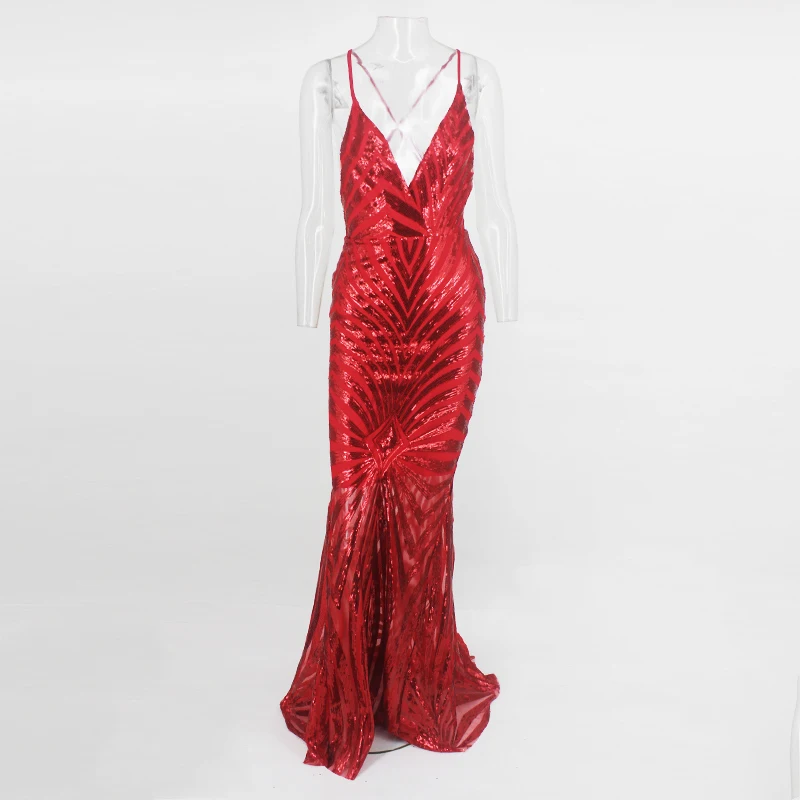 Ohvera Пром длинное платье макси для женщин Спагетти ремень летнее платье элегантный спинки сетки блесток сексуальные платья для вечеринок Vestidos