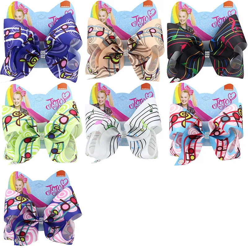 1 шт. " Jojo Siwa бант зажим для волос для девочек музыкальная заколка для волос металлические полосы заколки пианино символ модные вечерние аксессуары для волос
