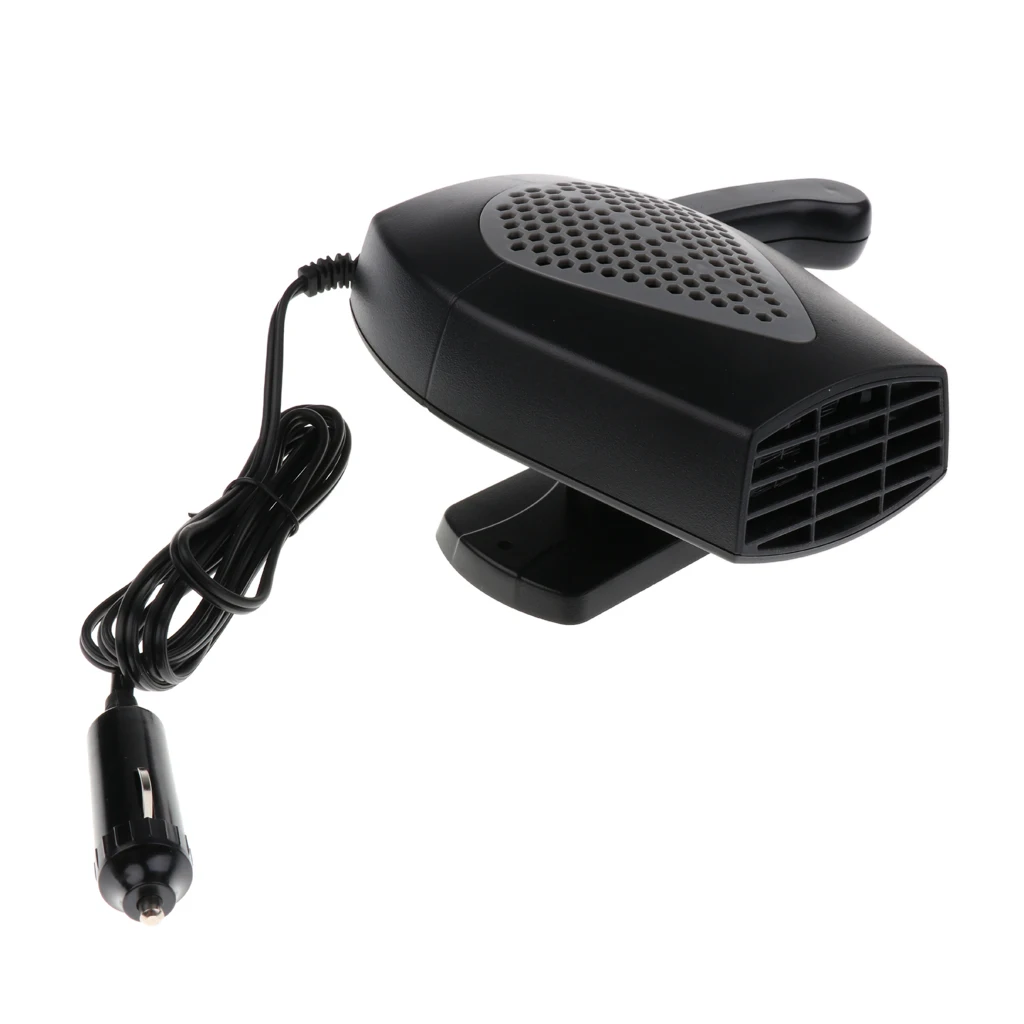 24V Car Truck Auto Heater Hot & Cool Fan Windscreen Window Demister Black