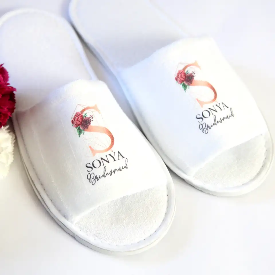 personalised bride flip flops