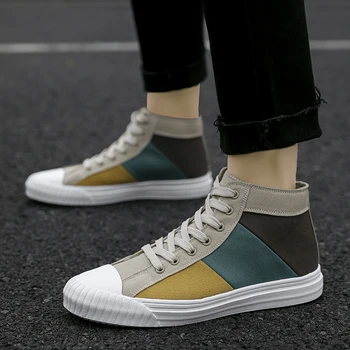

Mix Color Manshoes High Top Sneakers Men Canvas Shoes Man New Slip Resistant Shoe High Quality Shoes for Men Trainers Shoes