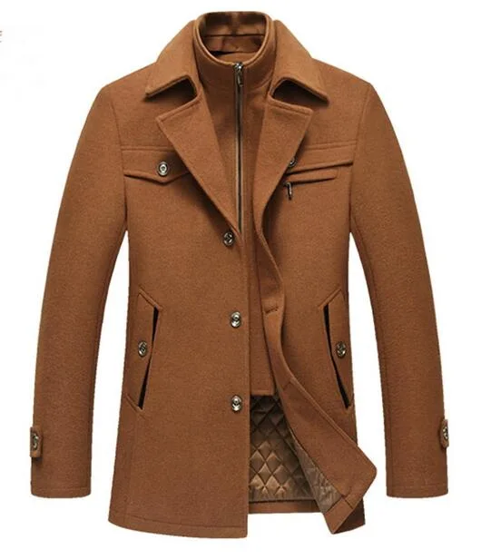 Мужское шерстяное пальто, мужское зимнее шерстяное пальто, мужское Модное теплое толстое удобное шерстяное пальто, шерстяное бушлат, мужской Тренч, пальто