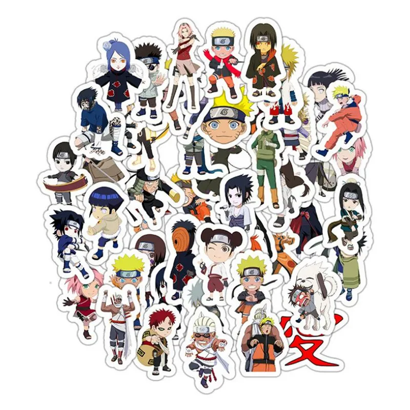 

10/30/50PCS Japanese Anime Naruto Cute Cartoon Graffiti Notebook Mobile Phone Suitcase Waterproof Helmet Sticker Wholesale