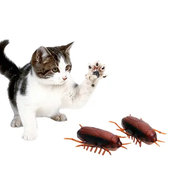 

Funny Electronic Pet Interactive Play Toy For Cats Eletric Running Cockroach Pet Dog Cat Interactive Toy Pet Accessories