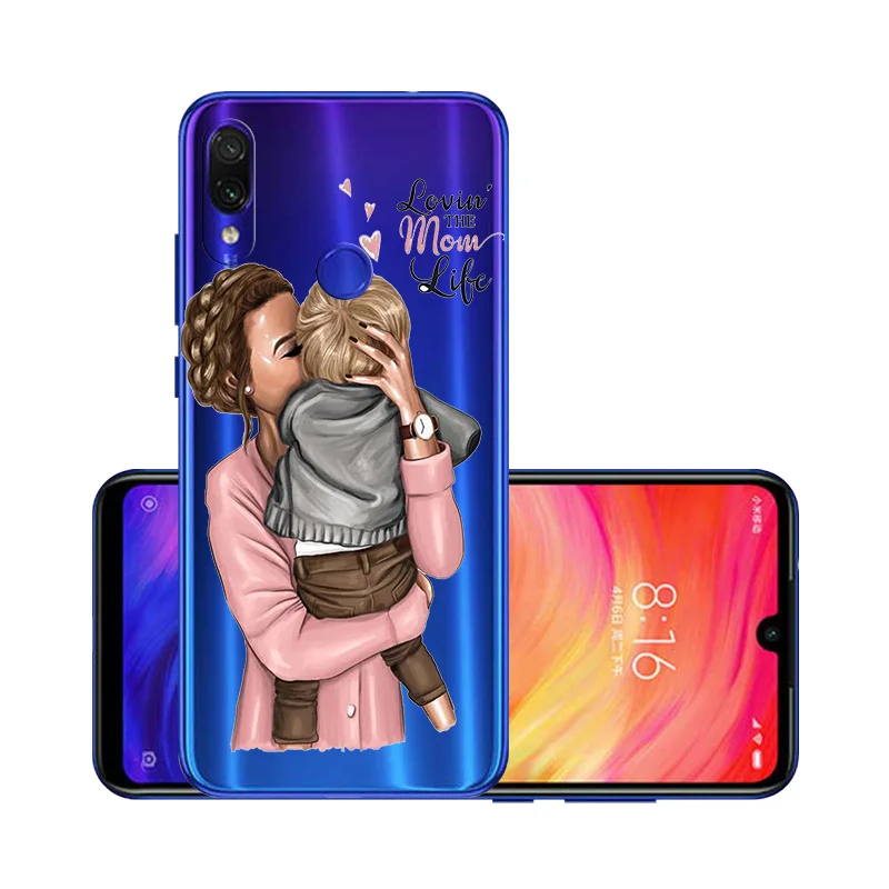 Чехол Super Mom baby girl для Xiao mi Red mi Note 8 Pro, мягкий силиконовый прозрачный чехол для Xio mi Red mi 7 7A 6 mi 9T note 7 6 - Цвет: W112