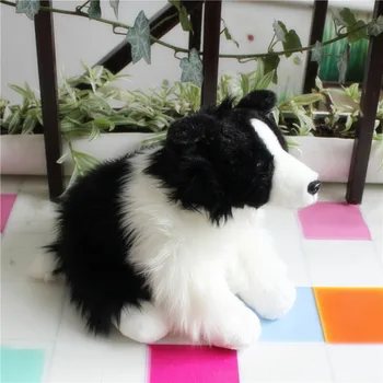 

Millffy Dropshipping Realistic Border Collie Dog Plush Lifelike Stuffed Animal Soft Toy Peluche Puppy Doll for Kids