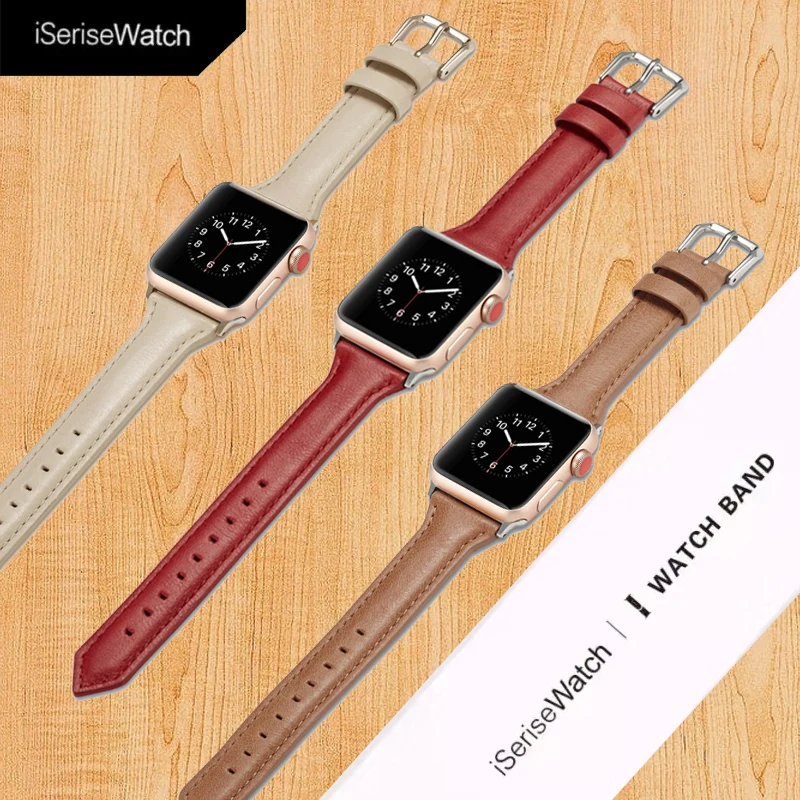 Ремешок для Apple watch band 4 5 3 44 мм 40 correa iwatch 42 38 ремешок часов кожаный браслет ремень