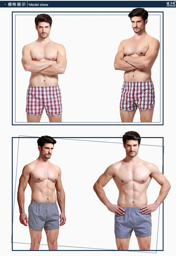 jockey pajama pants Summer Men 100% Cotton sleep bottoms Underwear Male plus size Nighty Arrow pants Men's Casual Plaid boxers Boxer shorts M-XXXL mens loungewear sets