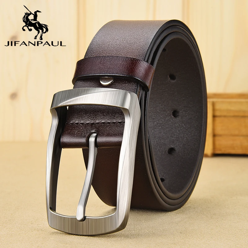 JIFANPAUL men's business retro fashion belt alloy material pin buckle with trend jeans students high quality belt free shipping