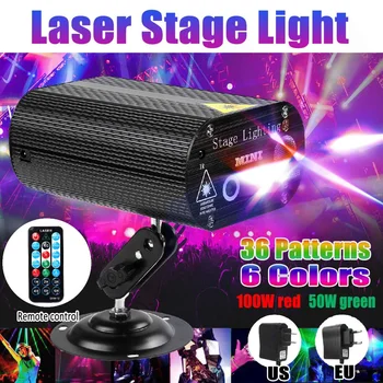 

Led Disco Light Stage Lights Voice Control Music Laser Projector Lights 36 Modes RGB Effect Lamp For Party Show with Controller