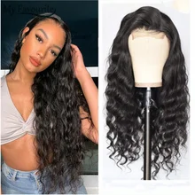 

4x4 Lace Closure Wigs Deep Wave HD Lace Wig Brazilian Human Hair Transparent Lace 28 30 Inch Wig On Sale Clearance Natural Color