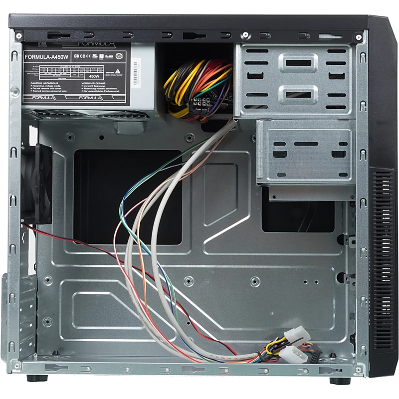 Корпус Formula FM-608 черный 450W mATX 2x120mm 2xUSB2.0 audio