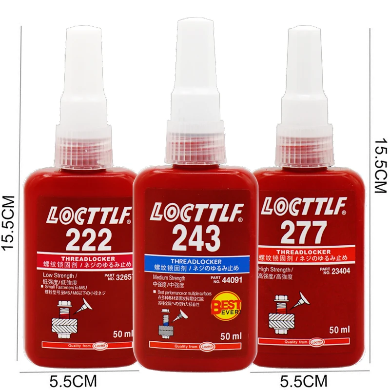 1 PC 50ml Screw Glue Thread Locking Agent Anaerobic Adhesive 243 Glue Oil Resistance Fast Curing for All Kinds of Metal Thread