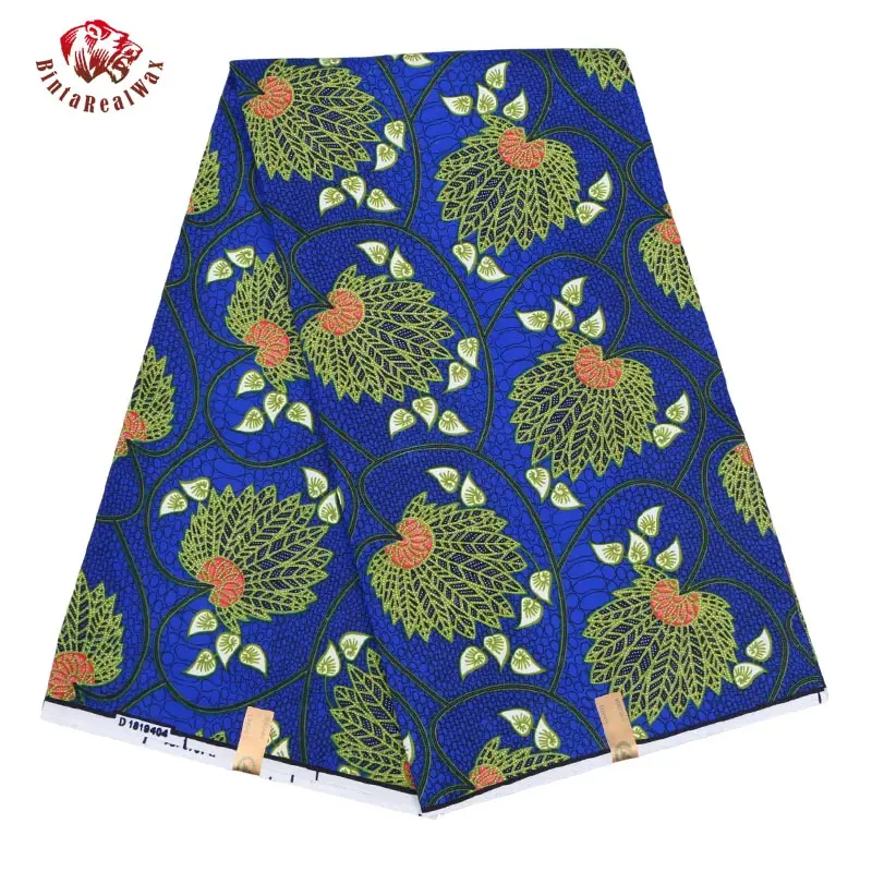 Полиэстер воск принты ткань Анкара бинта реальные воск высокое качество 6 ярдов африканская ткань для вечерние платье FP6135