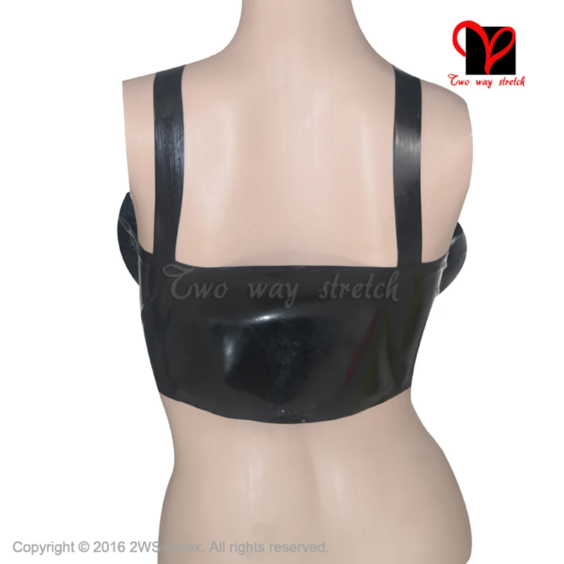 Black Sexy Latex Bra Inflatable Breasts Crop Top Rubber Lingerie Bikini Gummi Bustier Bralette Brassiere Xxxl Plus Size Ny-014