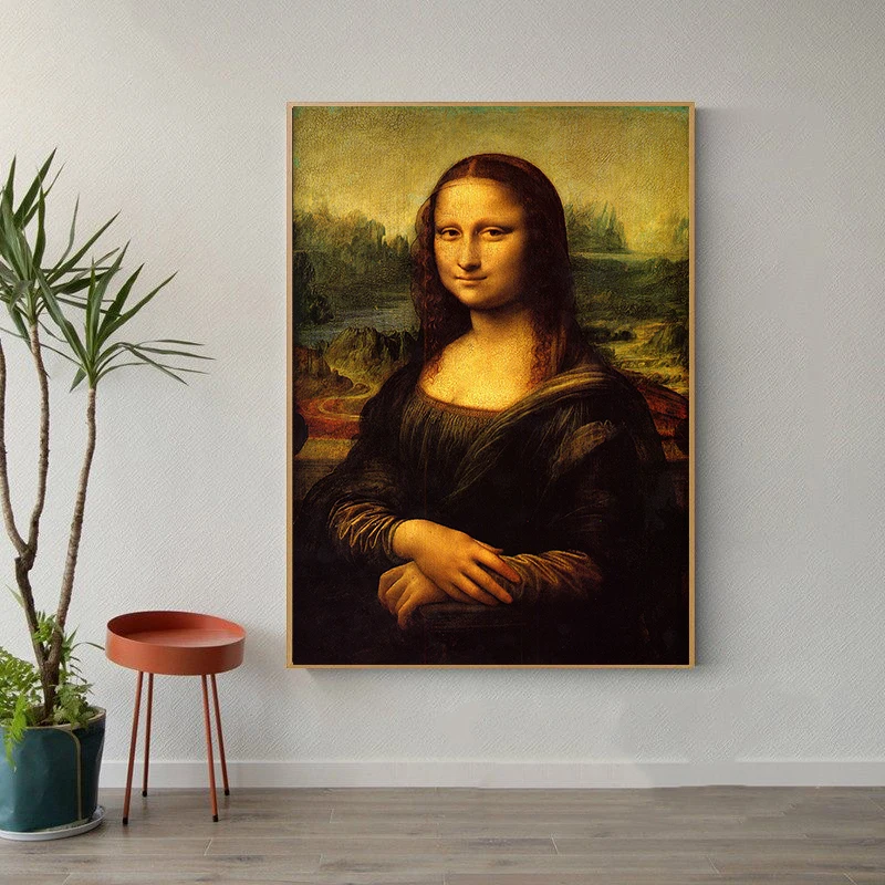Да Винчи известная картина литературная Ретро Мона Лиза Картина маслом холст