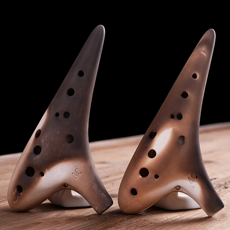 Керамический музыкальный инструмент с 12 отверстиями для клубники Ocarina Alto C Key