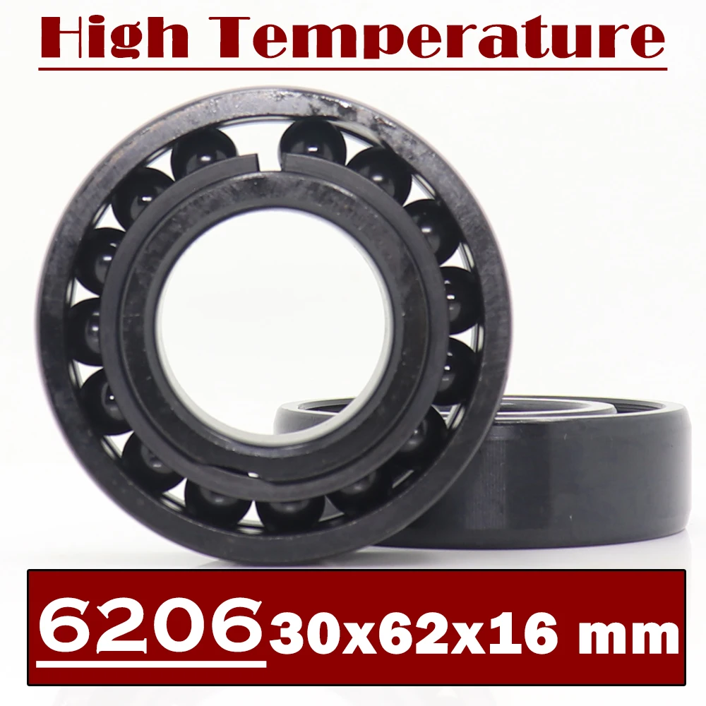 

6206 High Temperature Bearing 30*62*16 mm ( 2 Pcs ) 500 Degrees Celsius Full Ball Bearing