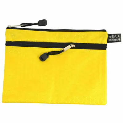 Портативный прямоугольник 2 отделения А5 бумажные файлы ручка для документов сумка держатель желтый