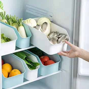 

1PC Rectangle Cabinet Storage Box Kitchen Tableware Storage Box Plastic Spice Storage Containers