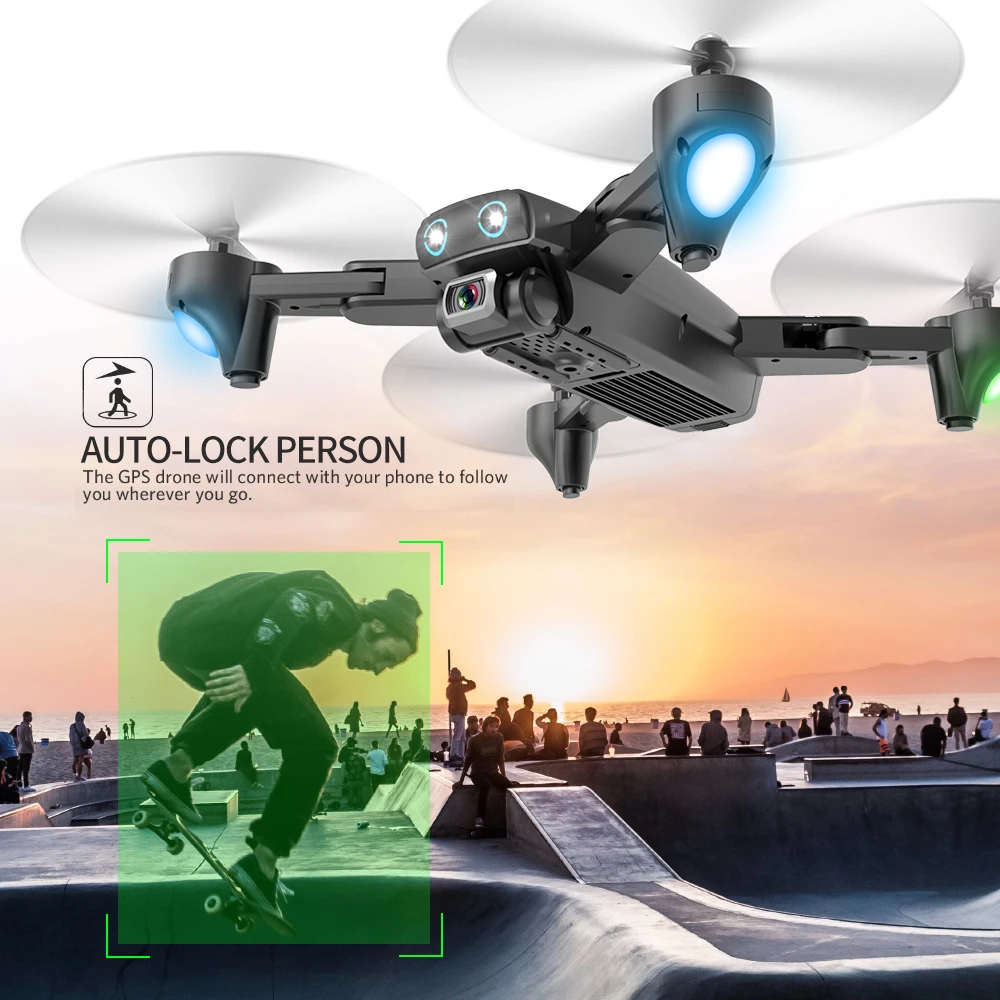 S167 RC GPS Drone 4K Quadcopter с 4K/1080P Wi Fi FPV HD широкоугольная камера складной Quadrocopter Dron VS E58 SG906