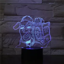 Quasimodo Нотр Дам де Пари 3D сенсорный красочный визуальный рисунок светодиодный ночник настольная лампа для детей подарок USB лампа для декора 2500